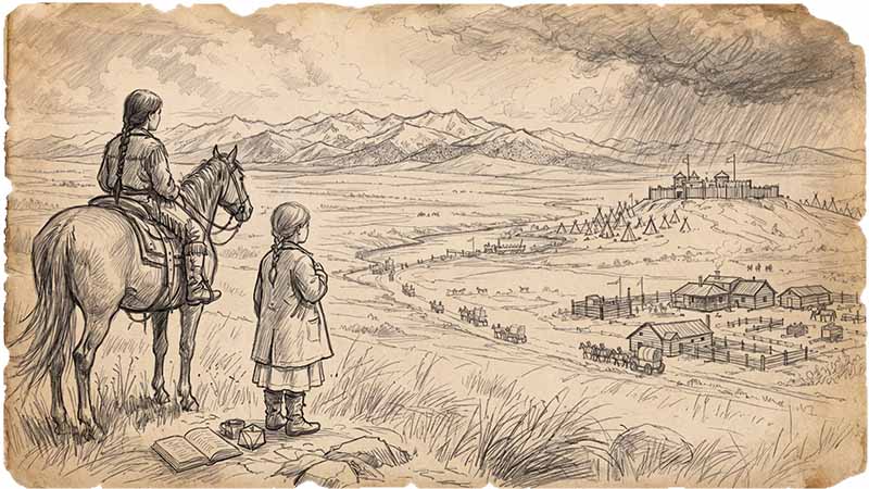 The Queen of Montana - Old West Frontier Landscape